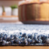 Safavieh Calico Shag 4'-0" x 6'-0" Rug in Blue / Ivory