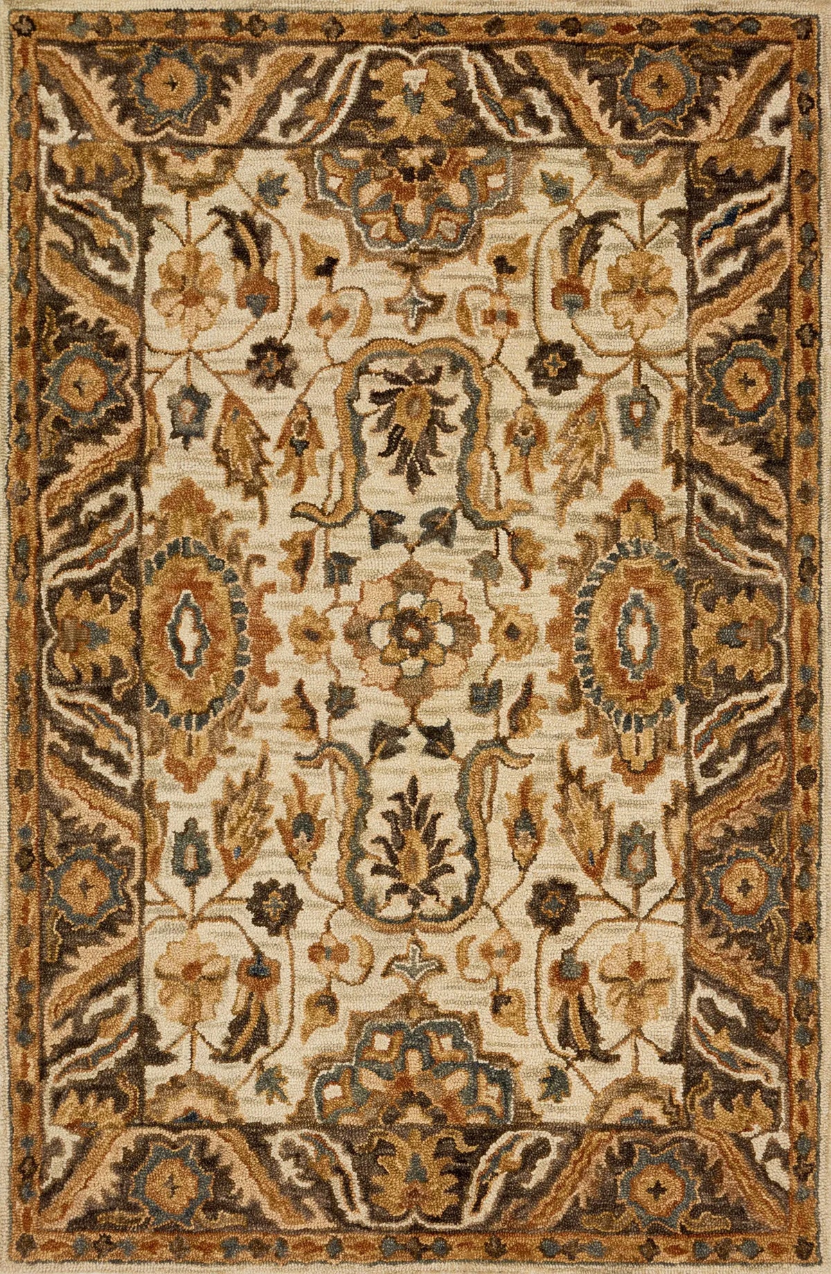 Loloi Victoria Vk-02 Ivory / Dk Taupe Rugs - main flat