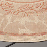 Safavieh Courtyard 5'-3" x 5'-3" Rug in Natural / Terra