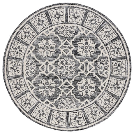 Safavieh Metro 6'-0" x 6'-0" Rug in Black / Ivory