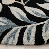 Safavieh Jardin 6'-0" x 6'-0" Rug in Black / Ivory