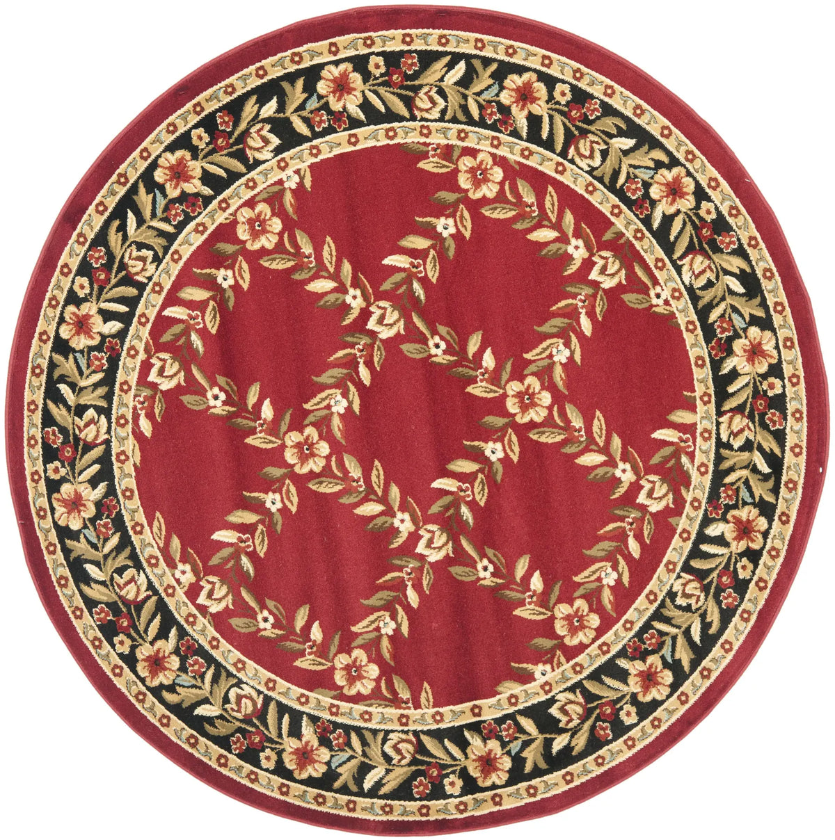 Safavieh Lyndhurst 5'-3" x 5'-3" Rug in Red / Black