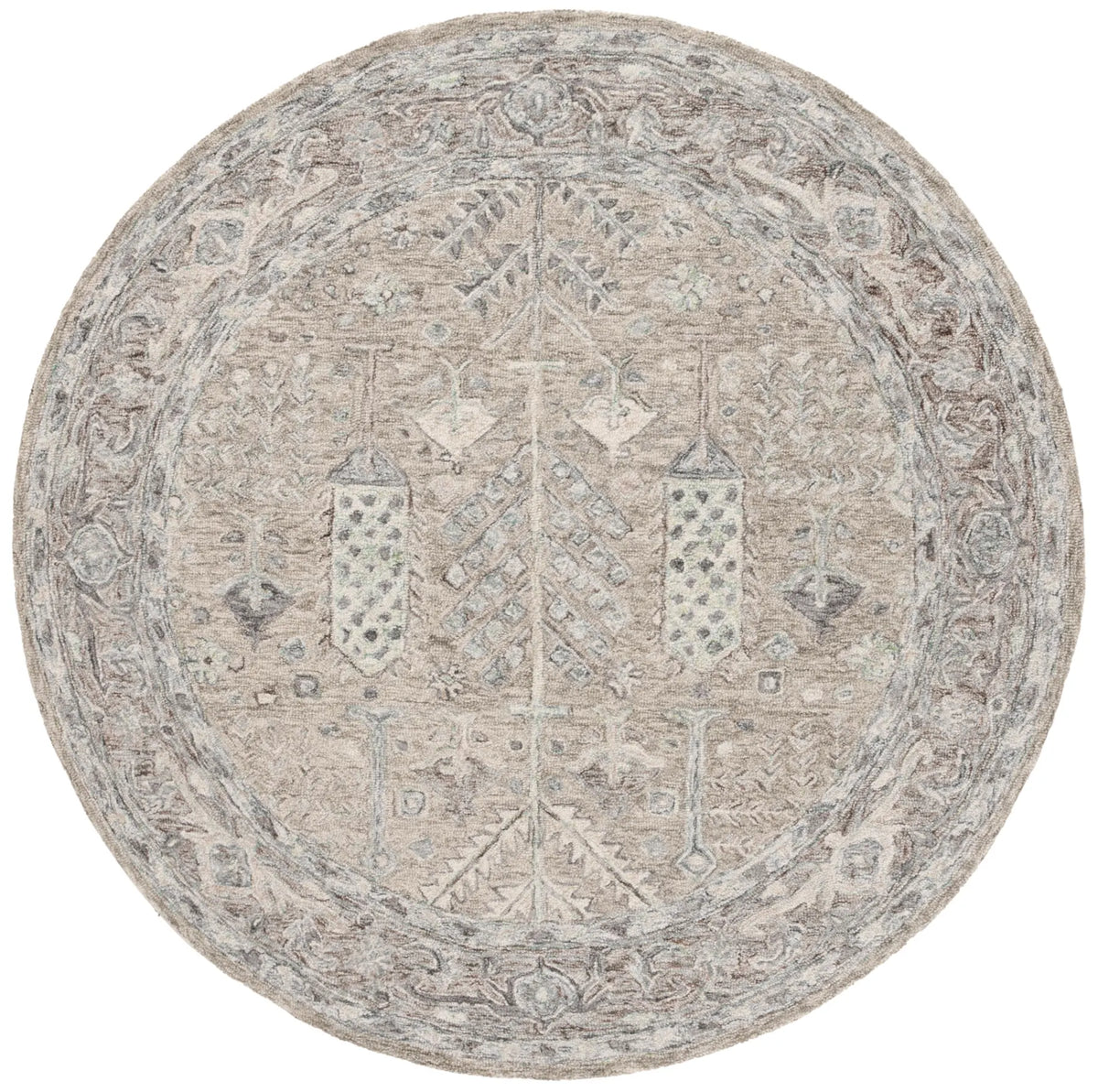 Safavieh Metro 6'-0" x 6'-0" Rug in Grey / Ivory