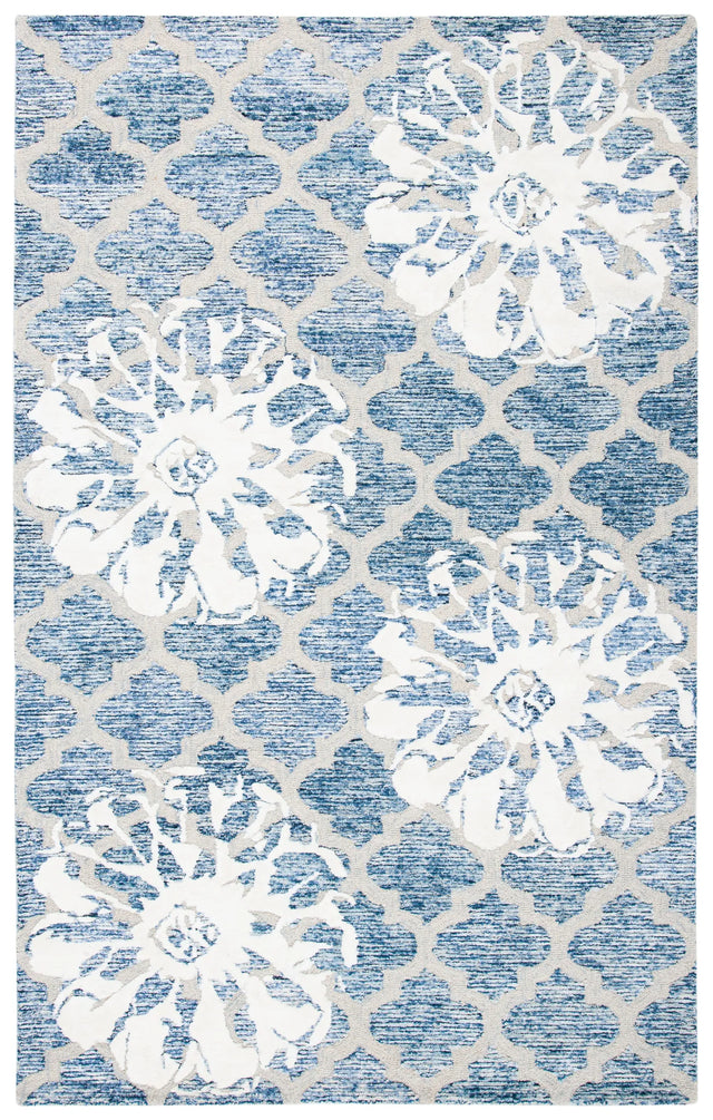 Safavieh Glamour 4'-0" x 6'-0" Rug in Navy / Ivory