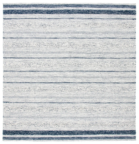 Safavieh Striped Kilim 7'-0" x 7'-0" Rug in Ivory / Navy