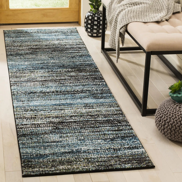 Safavieh Porcello 2'-3" x 8'-0" Rug in Charcoal / Blue