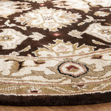Safavieh Heritage 6'-0" x 6'-0" Rug in Espresso / Ivory