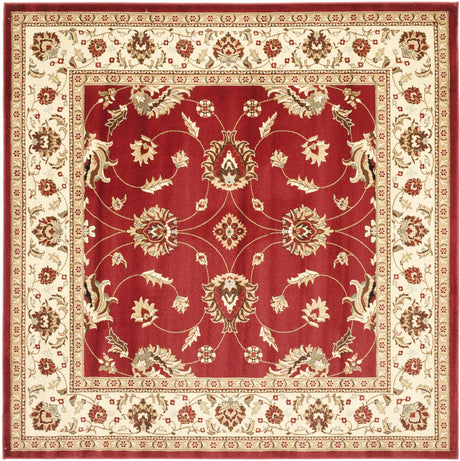 Safavieh Lyndhurst 6'-7" x 6'-7" Rug in Red / Ivory