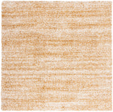 Safavieh Hudson Shag 7'-0" x 7'-0" Rug in Ivory / Gold