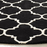 Safavieh Chatham 7'-0" x 7'-0" Rug in Black / Ivory