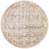 Loloi Theia The-07 Natural/Rust Rug - round flat