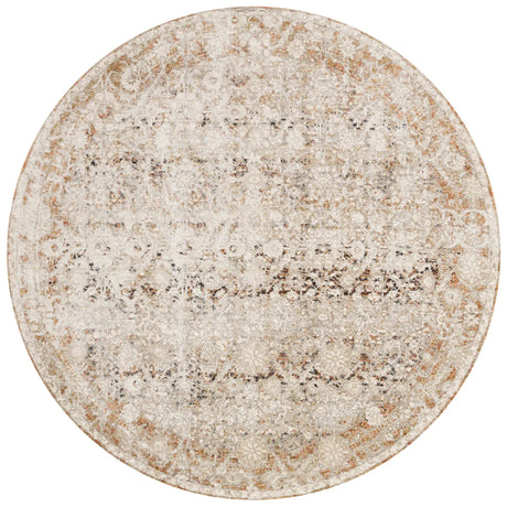 Loloi Theia The-07 Natural/Rust Rug - round flat