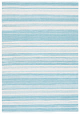 Safavieh Striped Kilim 4'-0" x 6'-0" Rug in Turquoise / Ivory