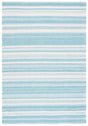 Safavieh Striped Kilim 4'-0" x 6'-0" Rug in Turquoise / Ivory