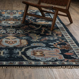 Oriental Weavers Sphinx MAJORCA MAJ02 Blue Floral Rugs - angle/detail