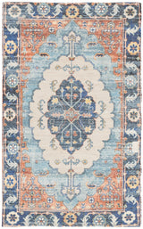 Safavieh Saffron 3'-0" x 5'-0" Rug in Blue / Coral