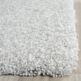 Safavieh Ultimate Shag 8'-0" x 10'-0" Rug in Silver / Ivory