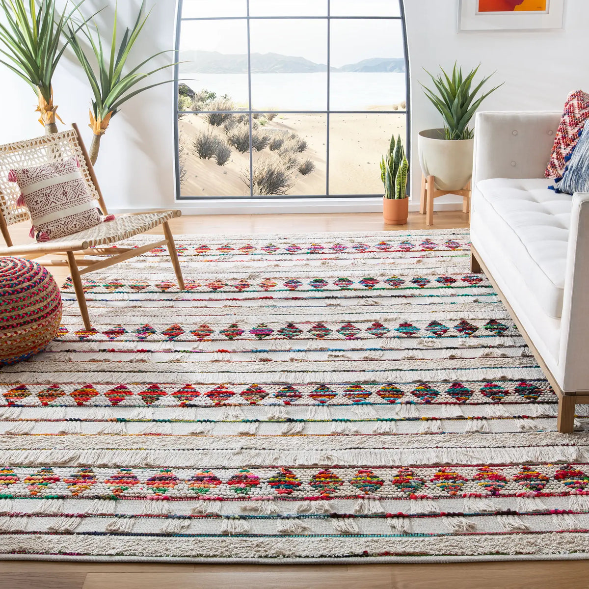 Safavieh Natura 6'-0" x 9'-0" Rug in Ivory / Red