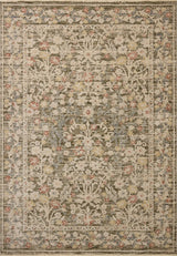Loloi Clarisse CLS-05 Traditional Power Loomed Olive, Multi Rug - main flat