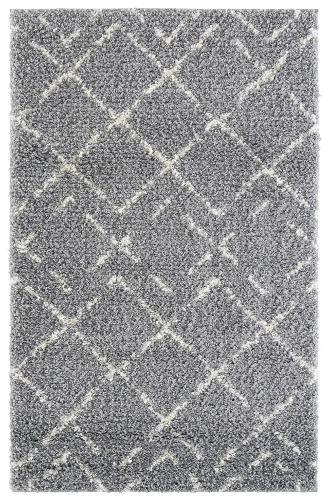 Safavieh Arizona Shag 3'-2" x 5'-0" Rug in Dark Grey / Ivory