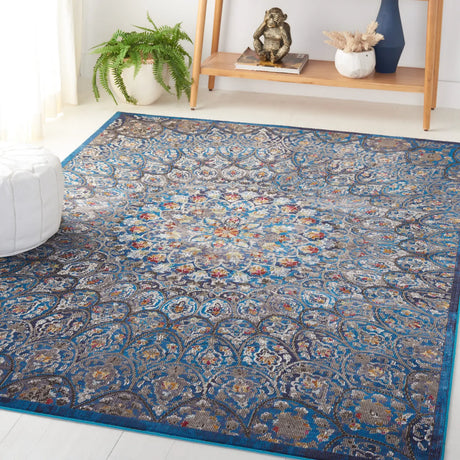 Safavieh Aria 4'-0" x 6'-0" Rug in Navy / Gold