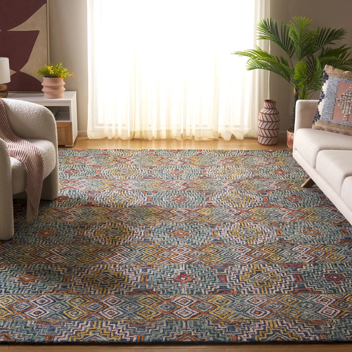 Safavieh Aspen 10'-0" x 14'-0" Rug in Blue / Gold