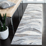 Safavieh Cyrus Shag 2'-2" x 11'-0" Rug in Grey / Beige