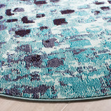 Safavieh Madison 5'-0" x 5'-0" Rug in Turquoise / Navy
