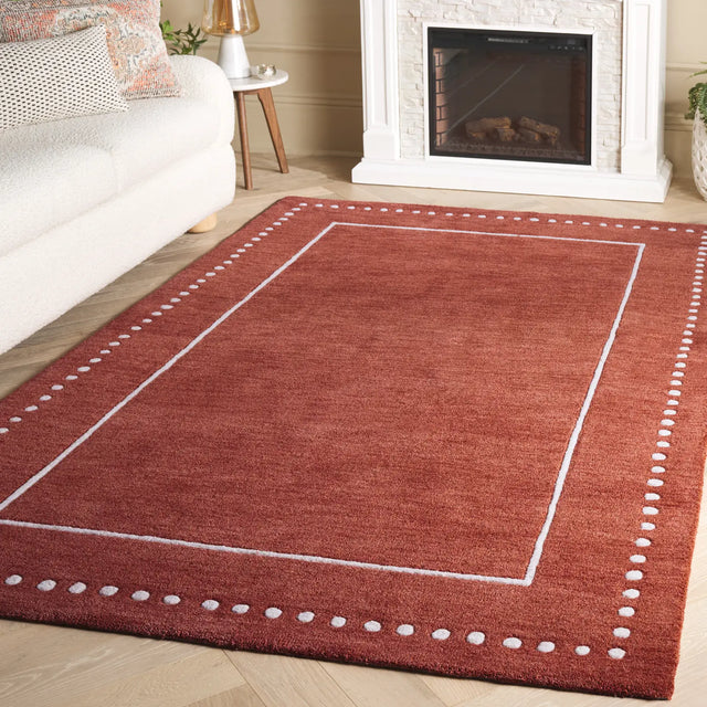 Safavieh Bella 4'-0" x 6'-0" Rug in Red / Ivory