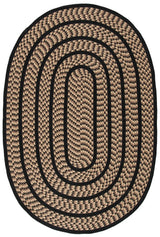 Safavieh Braided 3'-0" x 5'-0" Rug in Beige / Black
