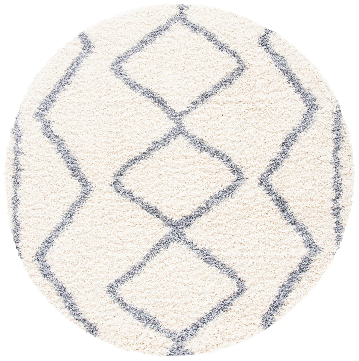 Safavieh Venus Shag 600 6'-7" x 6'-7" Rug in Ivory / Grey