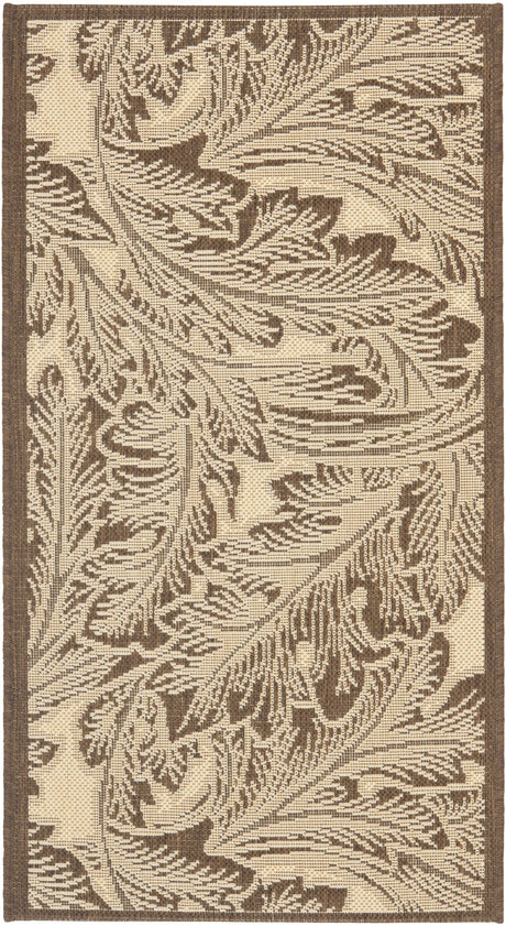 Safavieh Courtyard 2'-0" x 3'-7" Rug in Natural / Chocolate