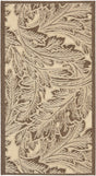 Safavieh Courtyard 2'-0" x 3'-7" Rug in Natural / Chocolate