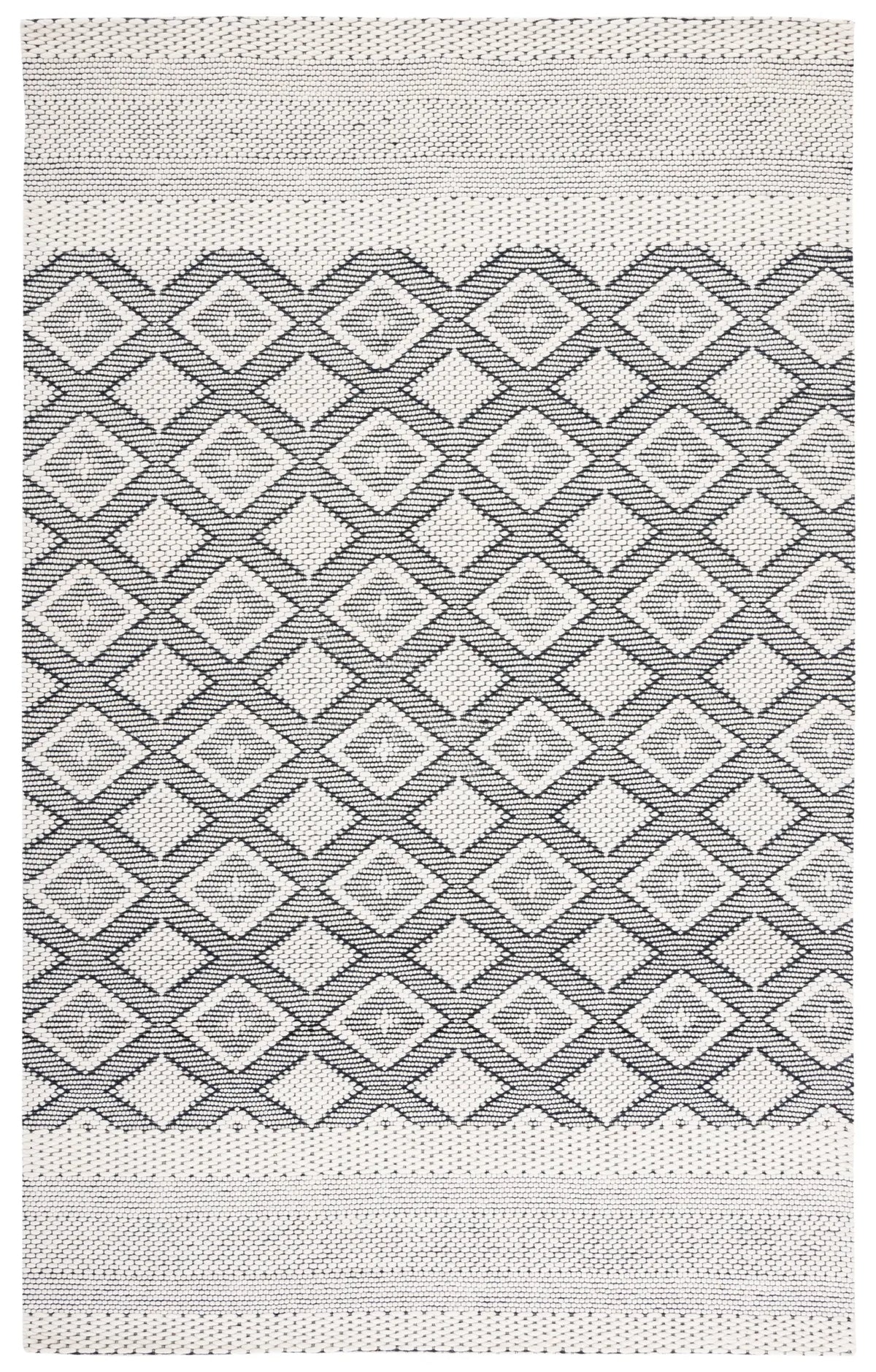 Safavieh Vermont 4'-0" x 6'-0" Rug in Ivory / Black