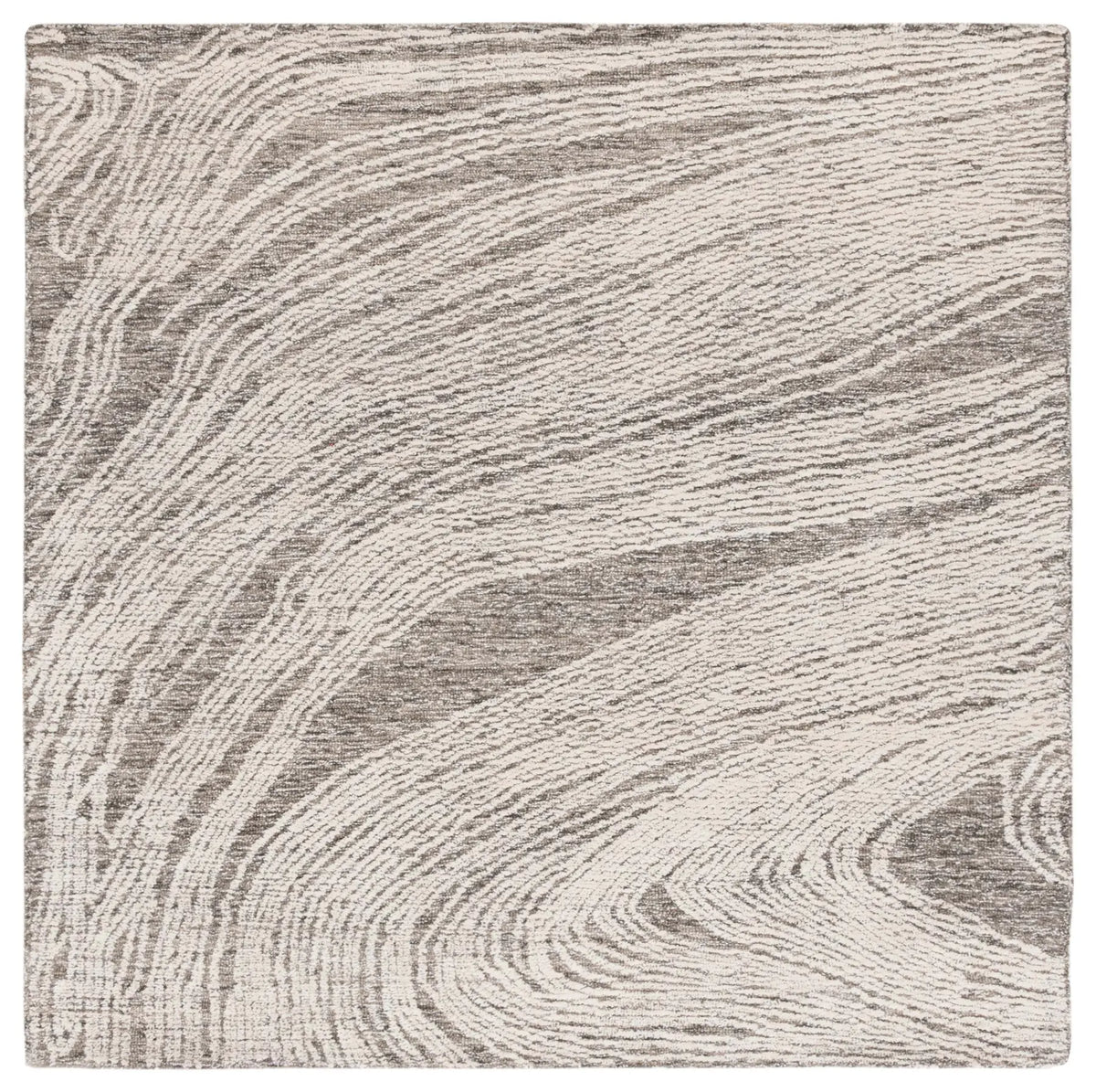 Safavieh Abstract 6'-0" x 6'-0" Rug in Charcoal / Ivory