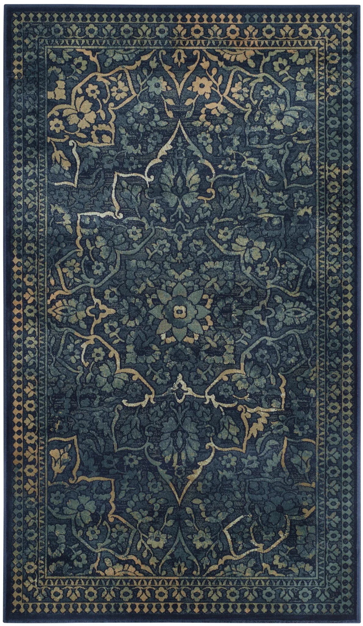 Safavieh Vintage 3'-3" x 5'-7" Rug in Blue / Yellow
