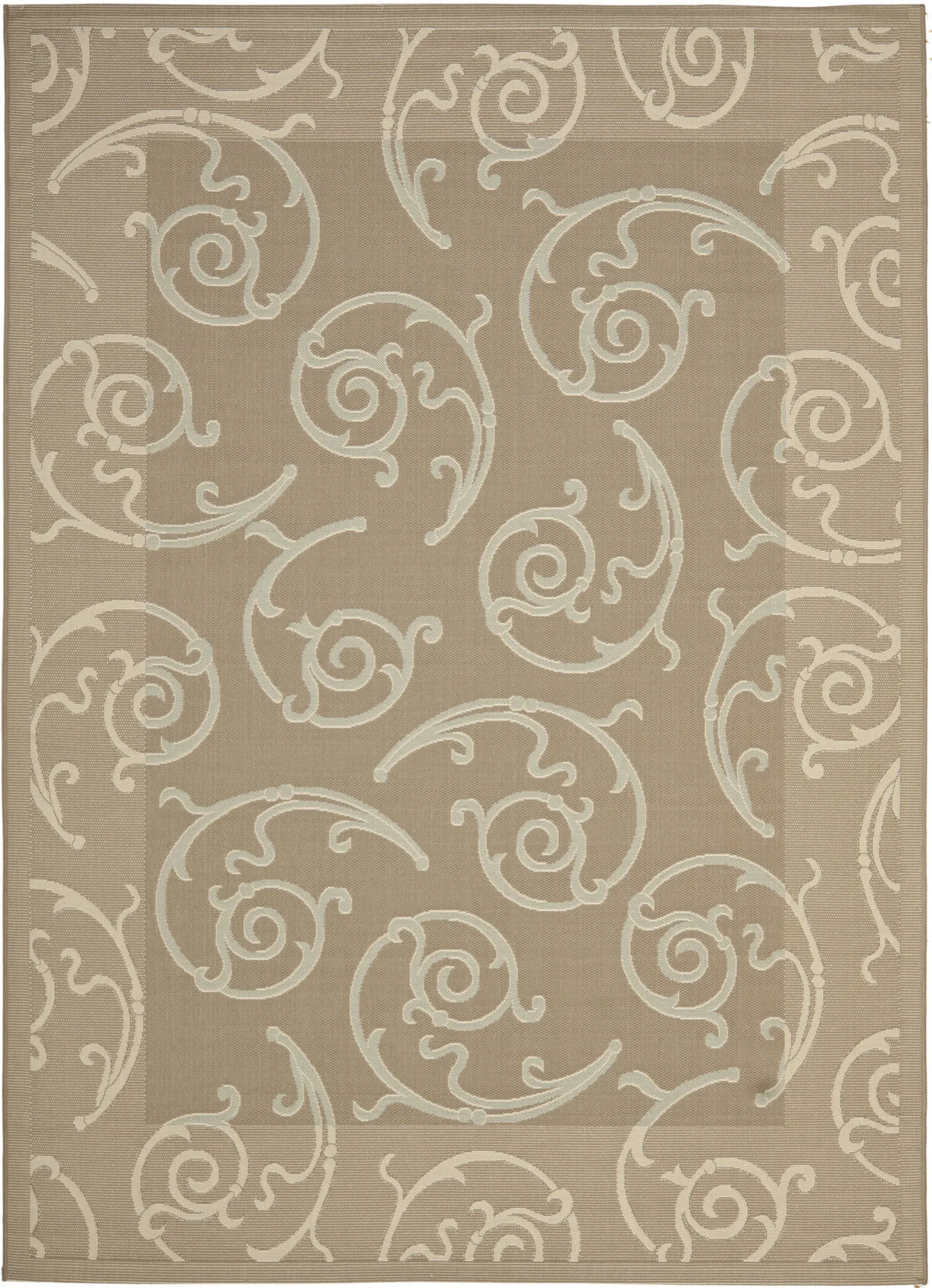 Safavieh Courtyard 6'-7" x 9'-6" Rug in Dark Beig / Beige