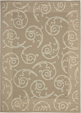 Safavieh Courtyard 6'-7" x 9'-6" Rug in Dark Beig / Beige