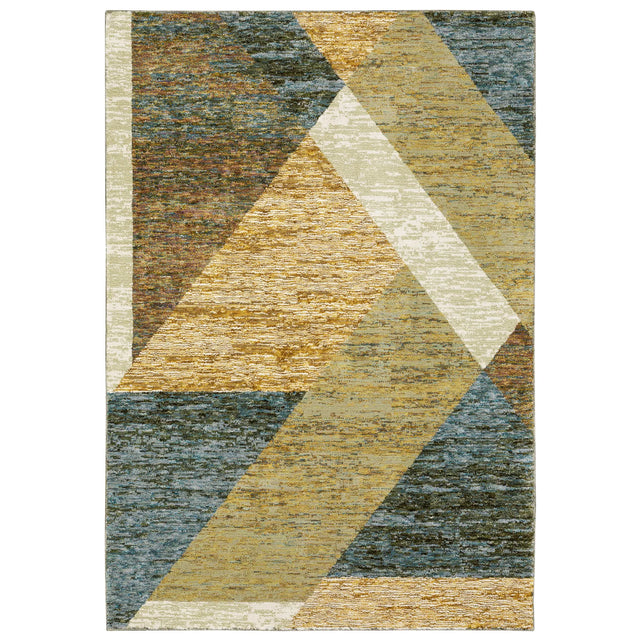 Oriental Weavers Sphinx Strada Str09 Gold/ Blue Rugs - main flat