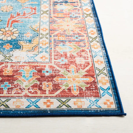 Safavieh Tucson 4'-0" x 6'-0" Rug in Blue / Rust
