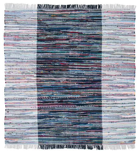 Safavieh Rag Rug 6'-0" x 6'-0" Rug in Grey / Black