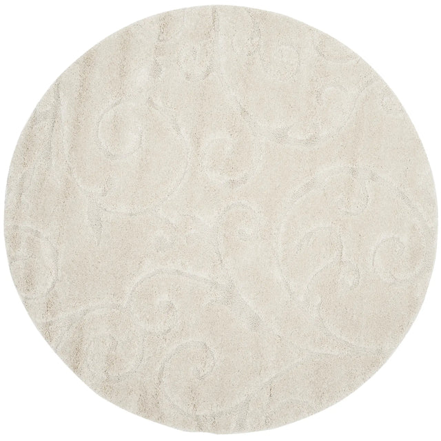 Safavieh Florida Shag 10'-0" x 10'-0" Rug in Creme / Creme