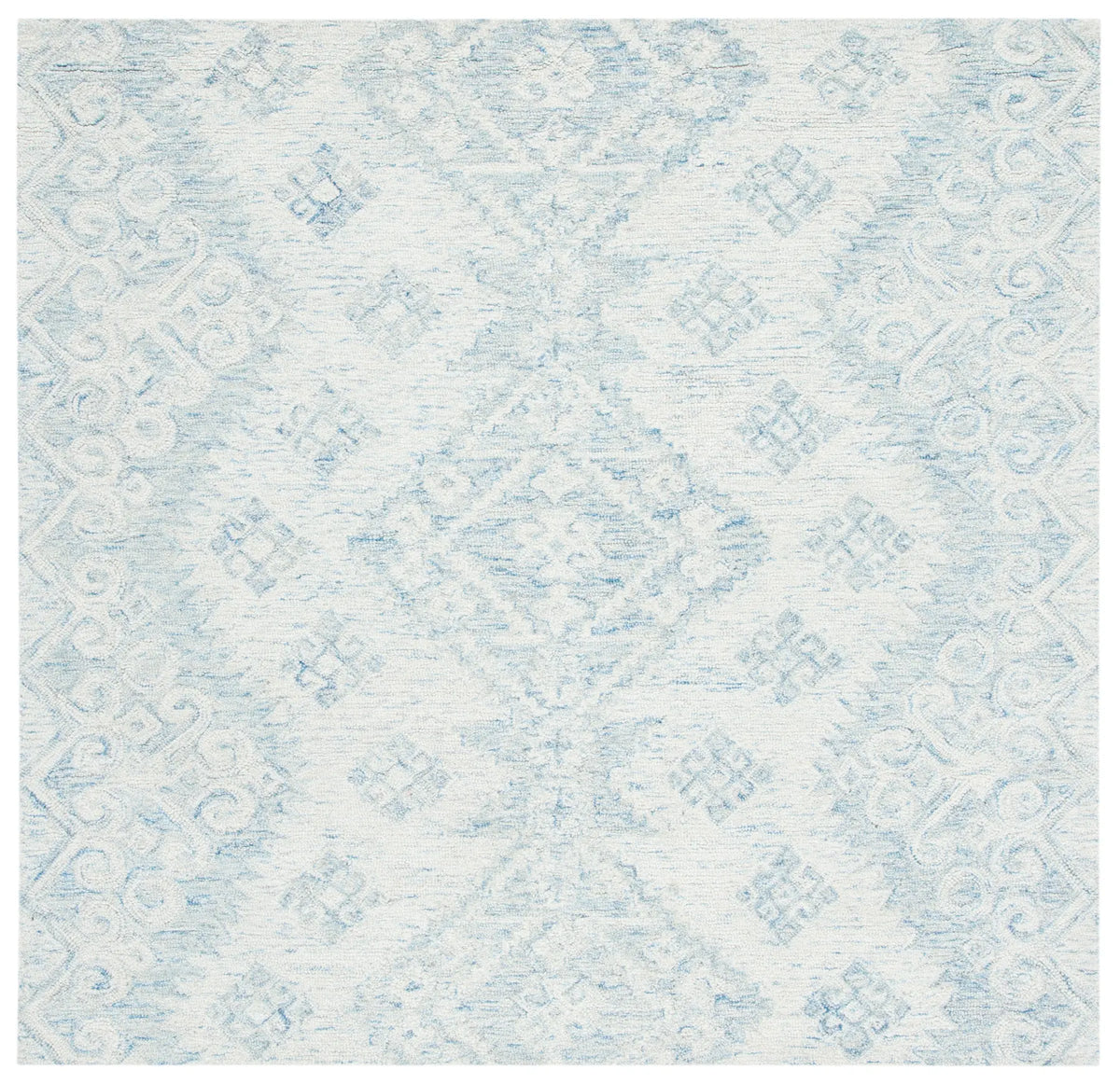 Safavieh Micro-Loop 5'-0" x 5'-0" Rug in Ivory / Blue