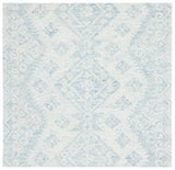 Safavieh Micro-Loop 5'-0" x 5'-0" Rug in Ivory / Blue