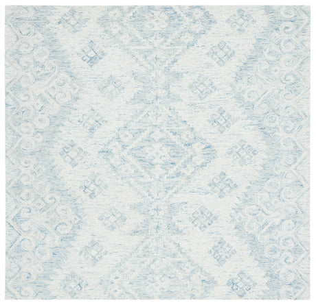 Safavieh Micro-Loop 5'-0" x 5'-0" Rug in Ivory / Blue