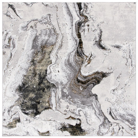 Safavieh Amelia 6'-7" x 6'-7" Rug in Grey / Gold