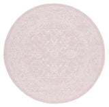 Safavieh Courtyard 6'-7" x 6'-7" Rug in Soft Pink / Ivory