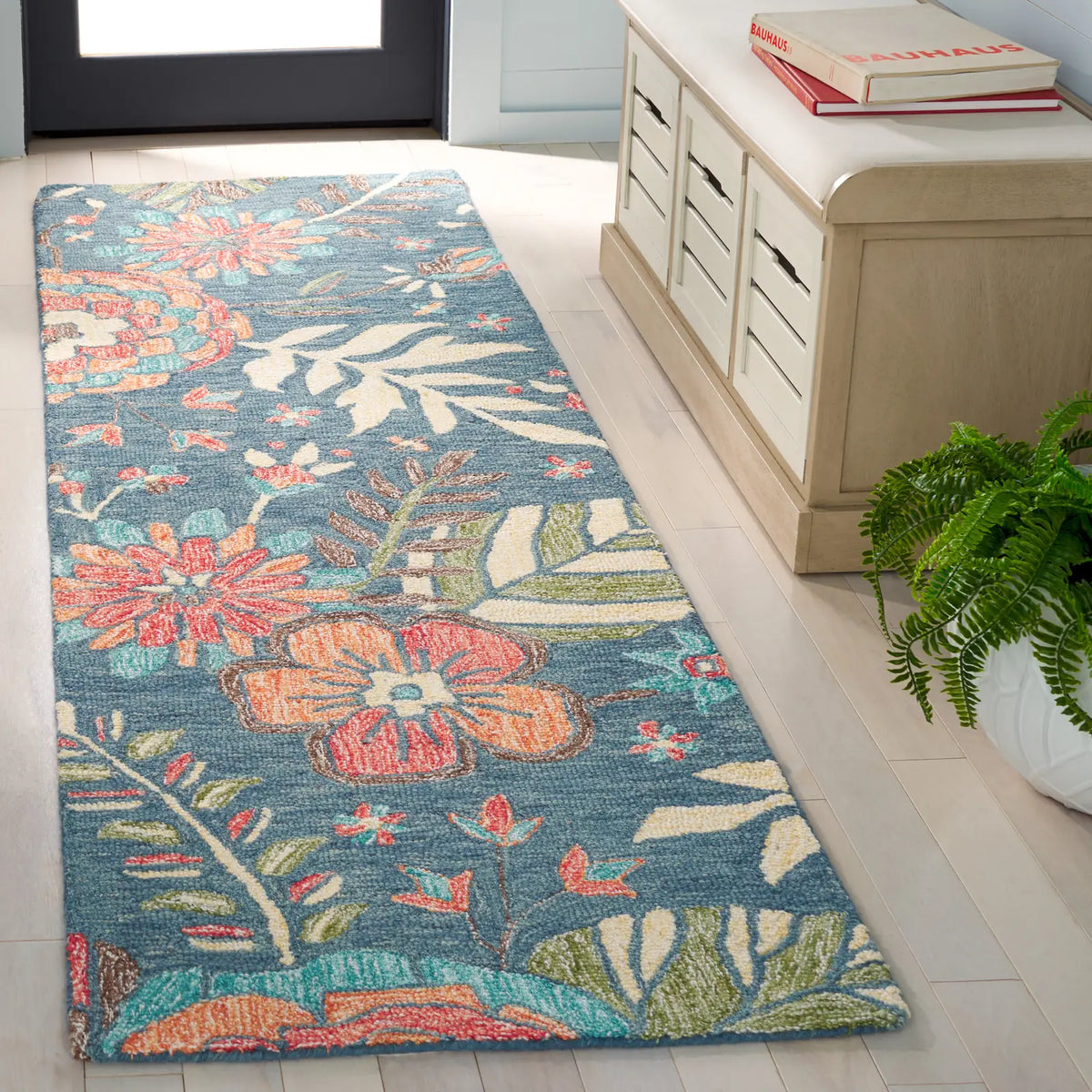 Safavieh Jardin 2'-3" x 8'-0" Rug in Blue / Green