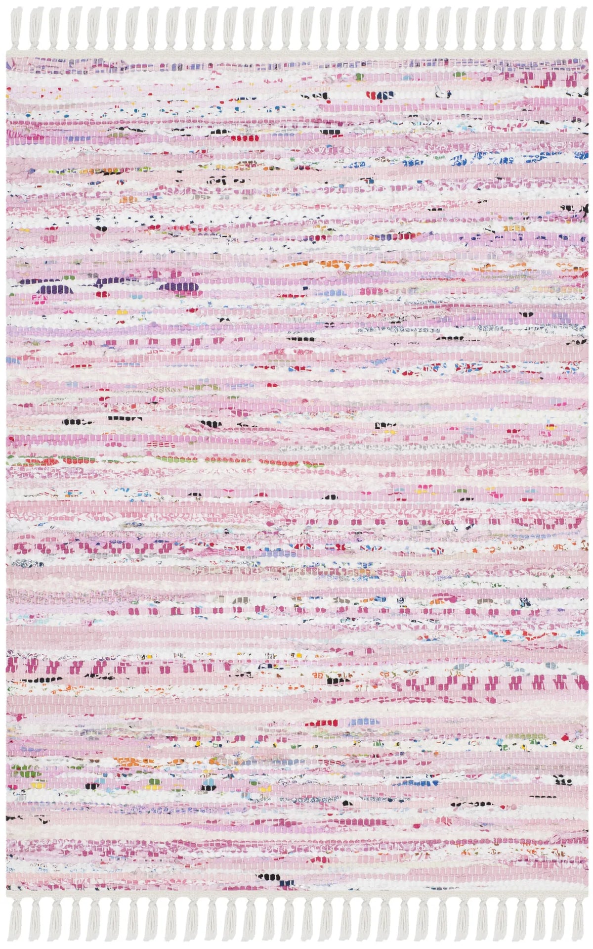 Safavieh Rag Rug 2'-0" x 3'-0" Rug in Light Pink / Multi