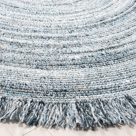 Safavieh Braided 6'-0" x 6'-0" Rug in Grey / Blue